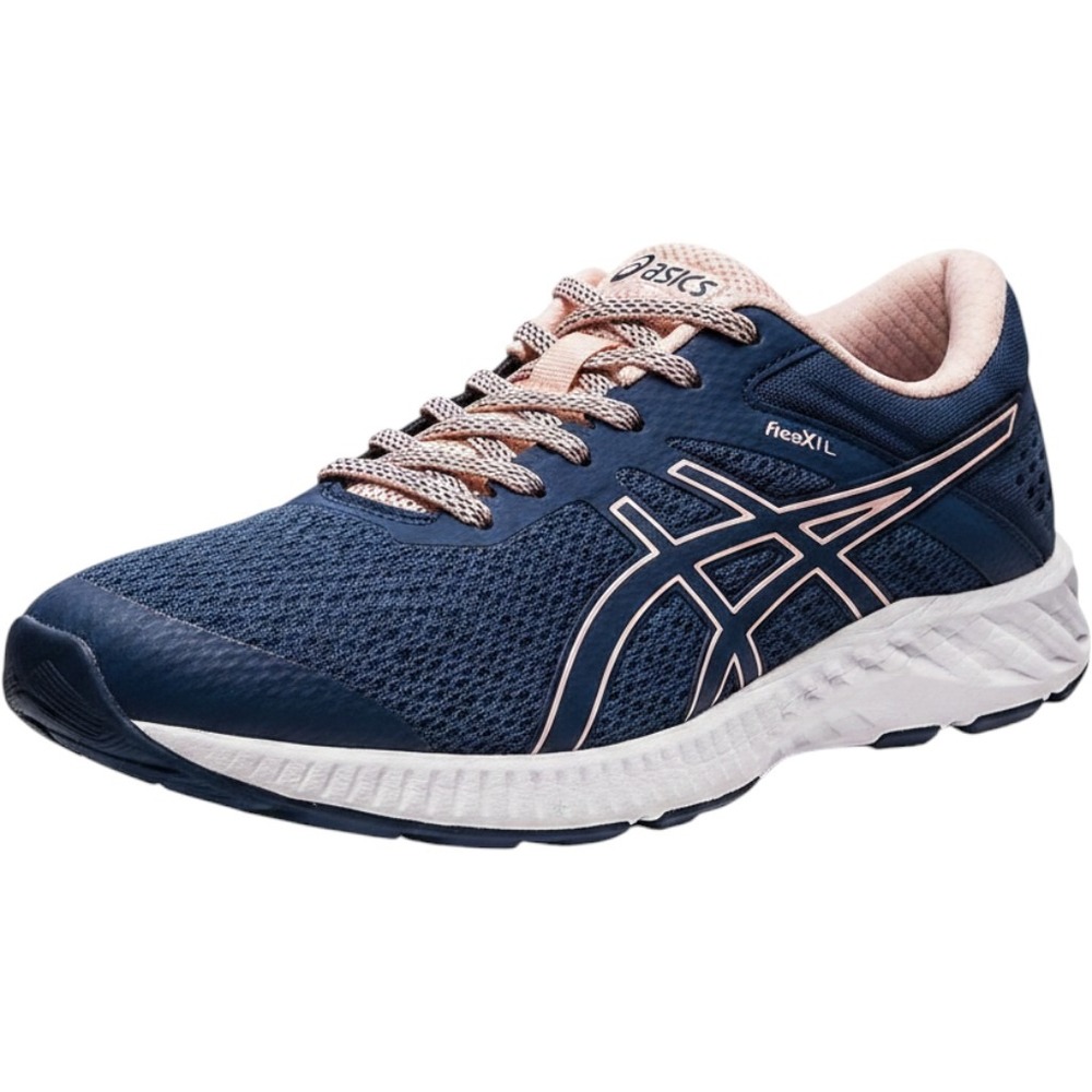 Asics fuzeX Lyte 2 Womens Navy Blue Peach Running Shoes T789N Size 7